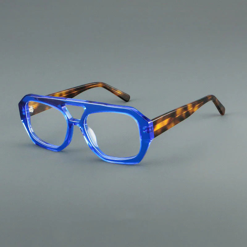 Phil Retro Rectangle Acetate Glasses Frame