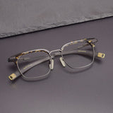 Alva Vintage Titanium  Acetate Rectangle Glasses Frame