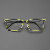Eun Titanium Rectangle Glasses Frame