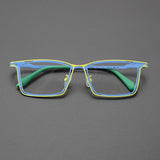 Eun Titanium Rectangle Glasses Frame