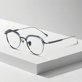 Rao Retro Oval Titanium Glasses Frame