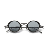 Amill Round Titanium Glasses Frame With Magnetic Sunglasses Clips