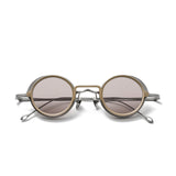 Amill Round Titanium Glasses Frame With Magnetic Sunglasses Clips