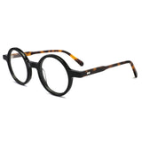 Oguz Retro Round Acetate Glasses Frame