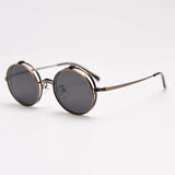 Levy  Alloy Retro Round Glasses Frame