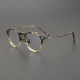 Allyson Vintage Acetate Titanium Round Eyeglasses Frame