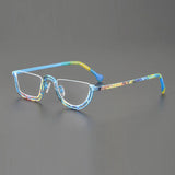 Jain Retro Semi Titanium Glasses Frame