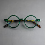 Oguz Retro Round Acetate Glasses Frame