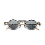 KK Geometric Titanium Glasses Frame With Magnetic Sunglasses Clips