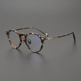 Allyson Vintage Acetate Titanium Round Eyeglasses Frame