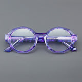 Fayrice Round Acetate Retro Glasses Frame