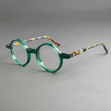 Oguz Retro Round Acetate Glasses Frame