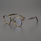 Celia Vintage Acetate Titanium Rectangle Eyeglasses Frame