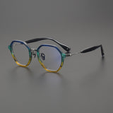 Norman Vintage Acetate Titanium Rectangle Eyeglasses Frame