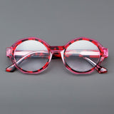 Fayrice Round Acetate Retro Glasses Frame