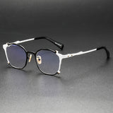Kadin Retro Titanium Irregular Glasses Frame