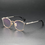 Kadin Retro Titanium Irregular Glasses Frame