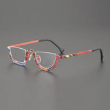 Jain Retro Semi Titanium Glasses Frame