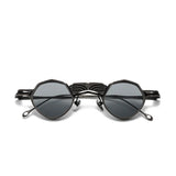 KK Geometric Titanium Glasses Frame With Magnetic Sunglasses Clips