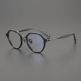 Norman Vintage Acetate Titanium Rectangle Eyeglasses Frame