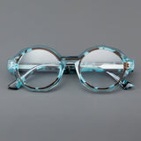 Fayrice Round Acetate Retro Glasses Frame