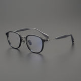 Celia Vintage Acetate Titanium Rectangle Eyeglasses Frame