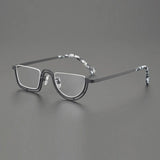 Jain Retro Semi Titanium Glasses Frame