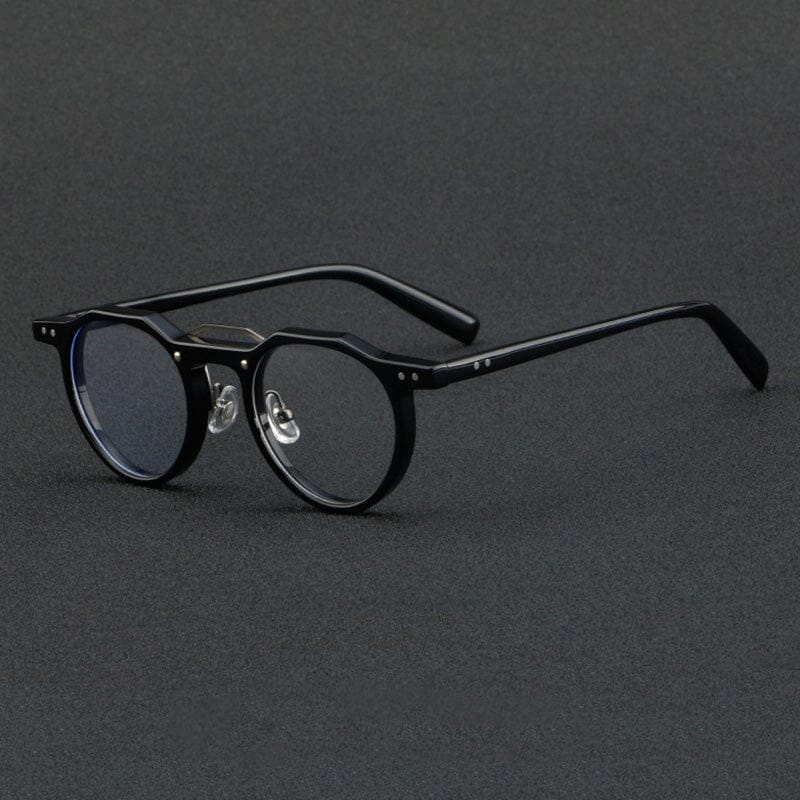 Round outlet acetate eyeglasses