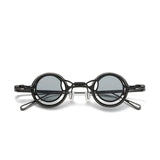 Eli Round Titanium Glasses Frame With Magnetic Sunglasses Clips
