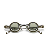 Eli Round Titanium Glasses Frame With Magnetic Sunglasses Clips