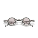 Eli Round Titanium Glasses Frame With Magnetic Sunglasses Clips