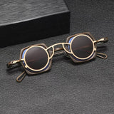 VK Square Titanium Glasses Frame With Magnetic Sunglasses Clips