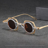 VK Square Titanium Glasses Frame With Magnetic Sunglasses Clips