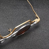VK Square Titanium Glasses Frame With Magnetic Sunglasses Clips