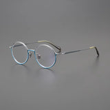Krum Vintage Titanium Round Glasses Frame