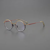 Krum Vintage Titanium Round Glasses Frame