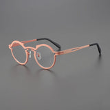 Carlota  Titanium Irregular Round Glasses Frame
