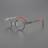 Carlota  Titanium Irregular Round Glasses Frame