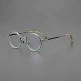 Krum Vintage Titanium Round Glasses Frame