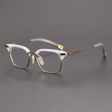 Alva Vintage Titanium  Acetate Rectangle Glasses Frame