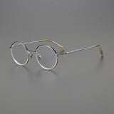 Krum Vintage Titanium Round Glasses Frame