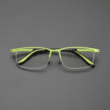 Miguel Titanium Rectangle Glasses Frame