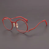 Paddy Retro Handmade Titanium  Round Glasses Frames