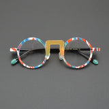 Kev Retro Acetate Round Glasses Frame