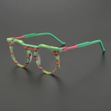 Paelor Retro Round Acetate Glasses Frame