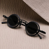 WK Round Titanium Glasses Frame With Magnetic Sunglasses Clips