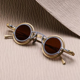 WK Round Titanium Glasses Frame With Magnetic Sunglasses Clips