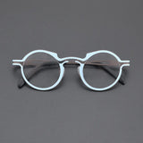 Carlota  Titanium Irregular Round Glasses Frame