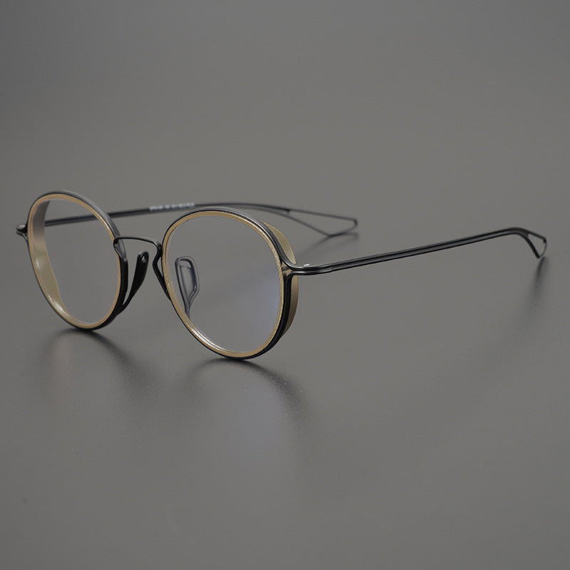 Gene Retro Round Titanium Ultra-Light Glasses Frame – Muhoo