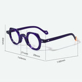 Boshell Vintage Small Round Acetate Glasses Frame